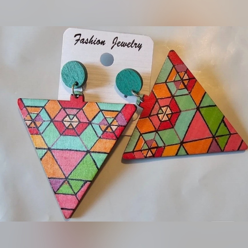 Earrings Geometric Multicolor